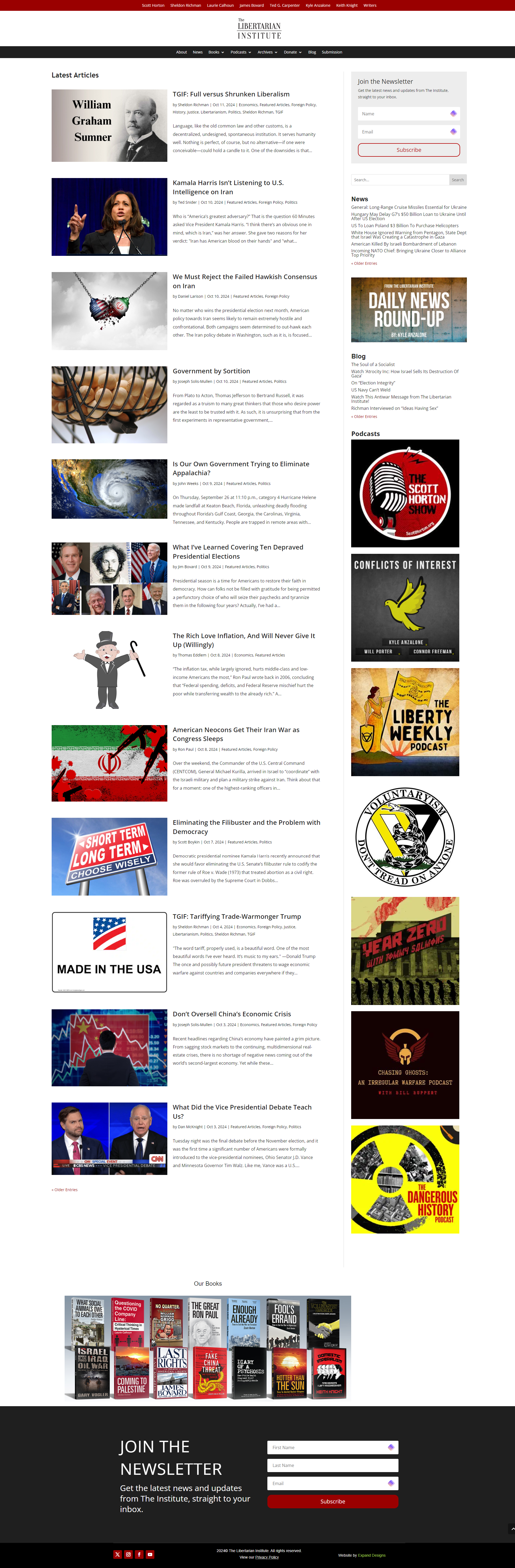 Empowering The Libertarian Institute with a Robust Online Platform